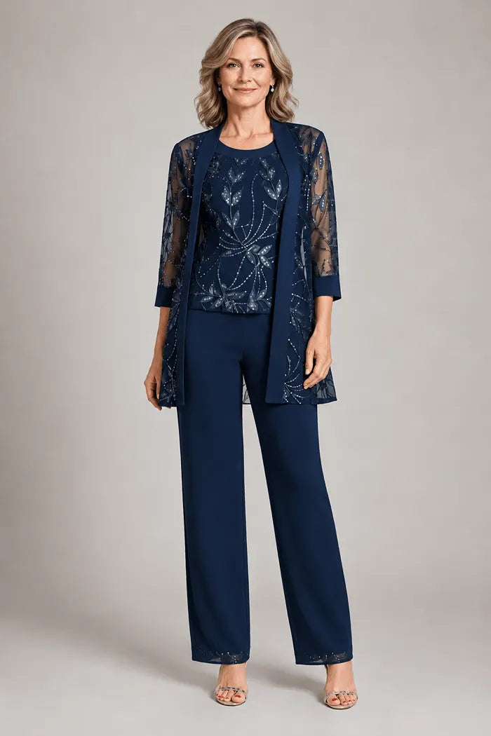 Graziana | Formal Chiffon Pants Set