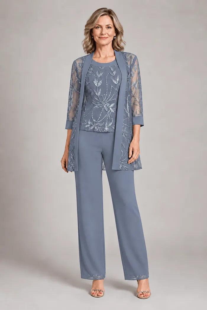 Graziana | Formal Chiffon Pants Set