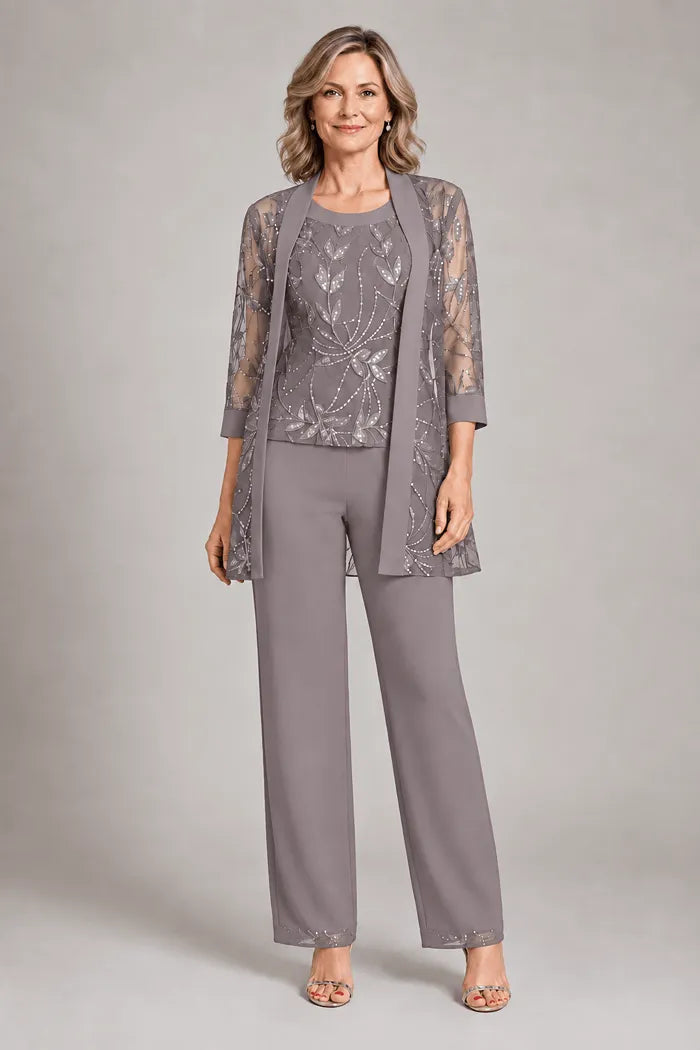 Graziana | Formal Chiffon Pants Set