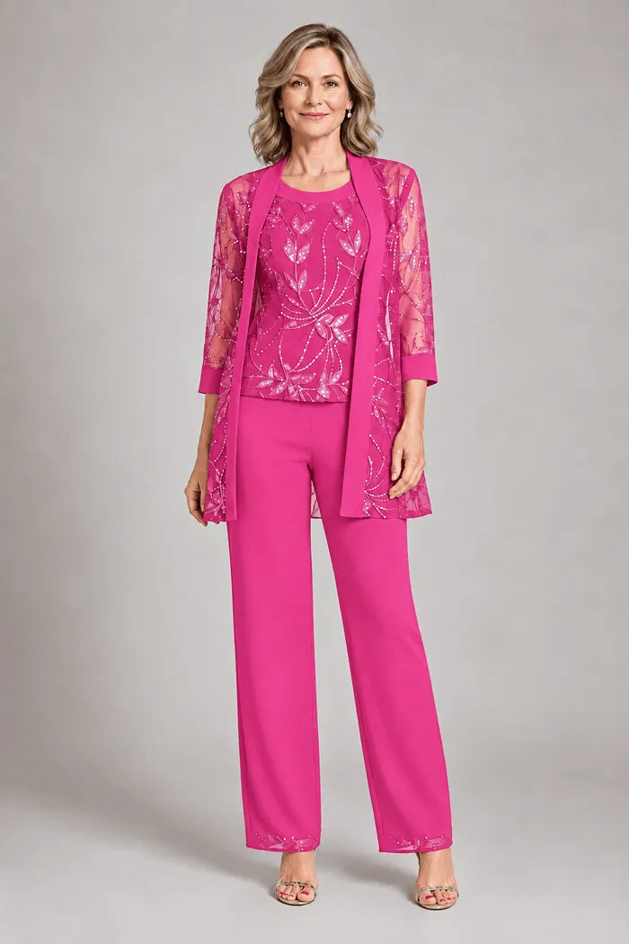 Graziana | Formal Chiffon Pants Set