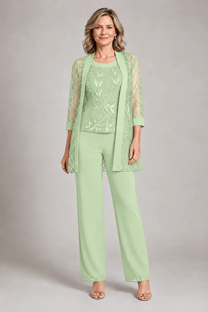 Graziana | Formal Chiffon Pants Set
