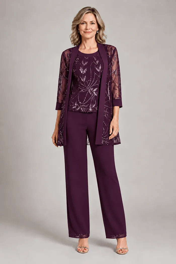 Graziana | Formal Chiffon Pants Set