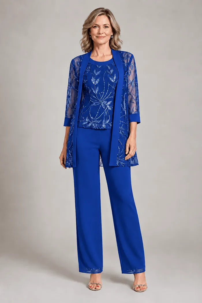 Graziana | Formal Chiffon Pants Set