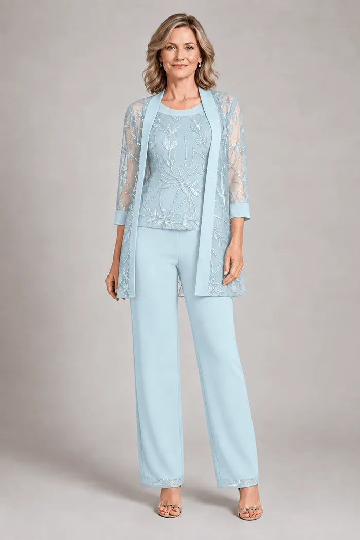 Graziana | Formal Chiffon Pants Set