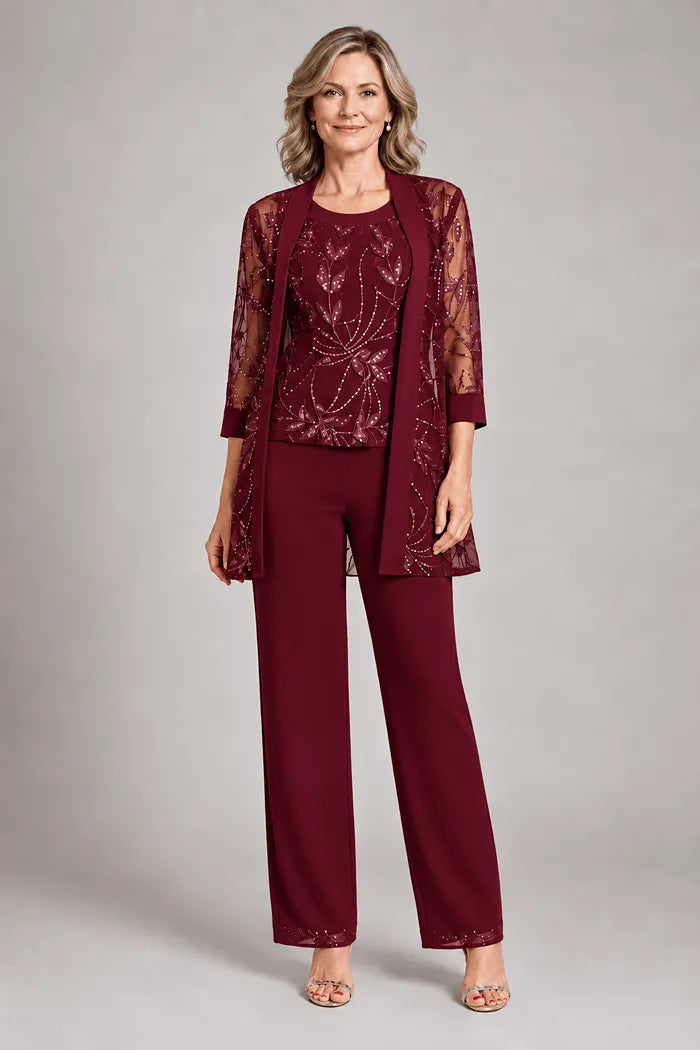 Graziana | Formal Chiffon Pants Set