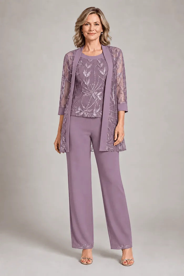 Graziana | Formal Chiffon Pants Set