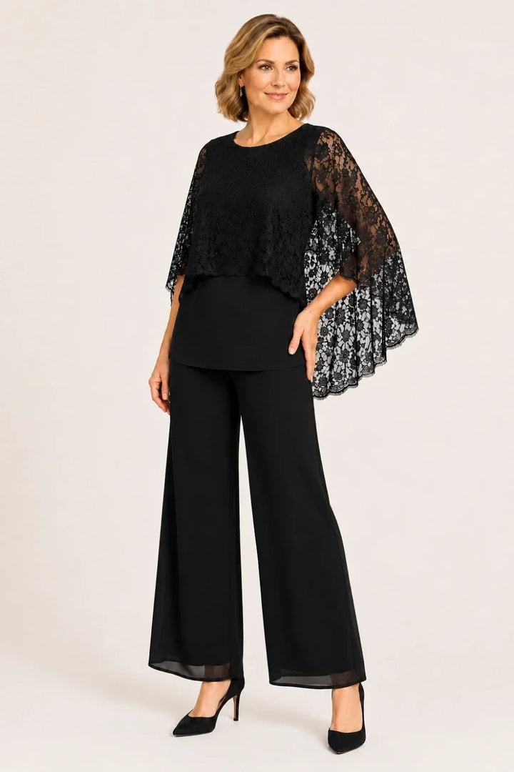 Pizzetta | Lace Cape Pants Set