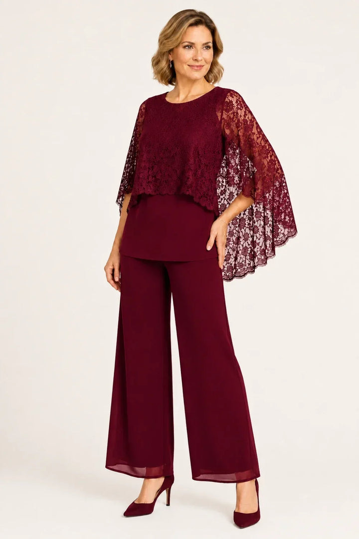 Pizzetta | Lace Cape Pants Set