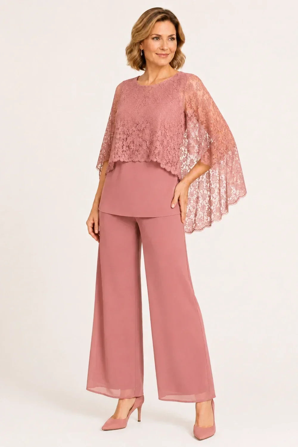 Pizzetta | Lace Cape Pants Set