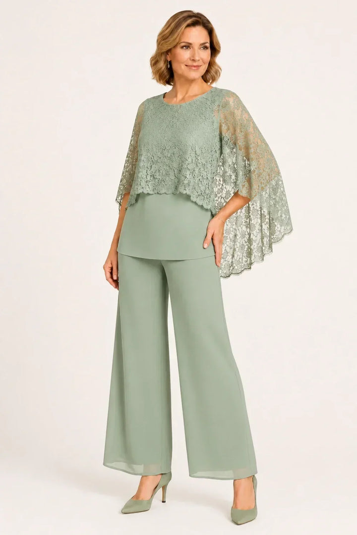 Pizzetta | Lace Cape Pants Set