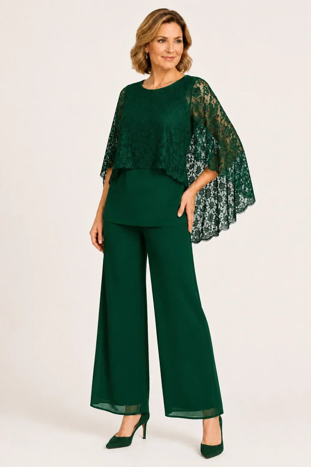 Pizzetta | Lace Cape Pants Set