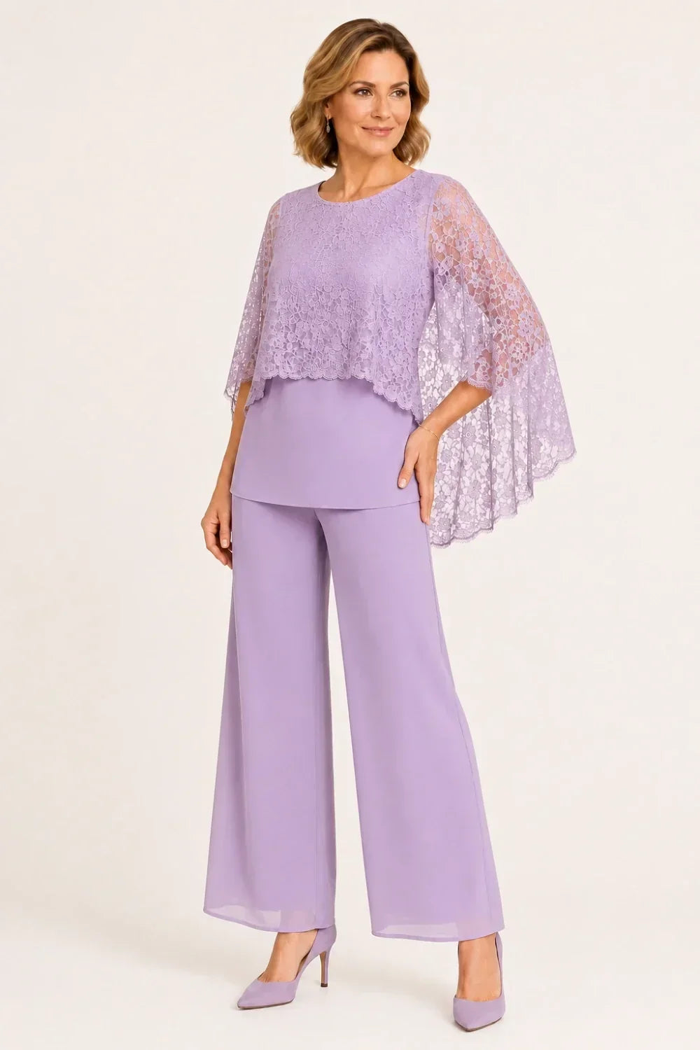 Pizzetta | Lace Cape Pants Set