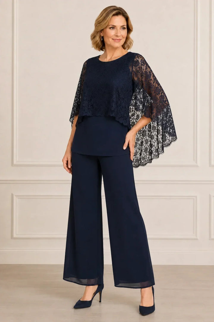 Pizzetta | Lace Cape Pants Set