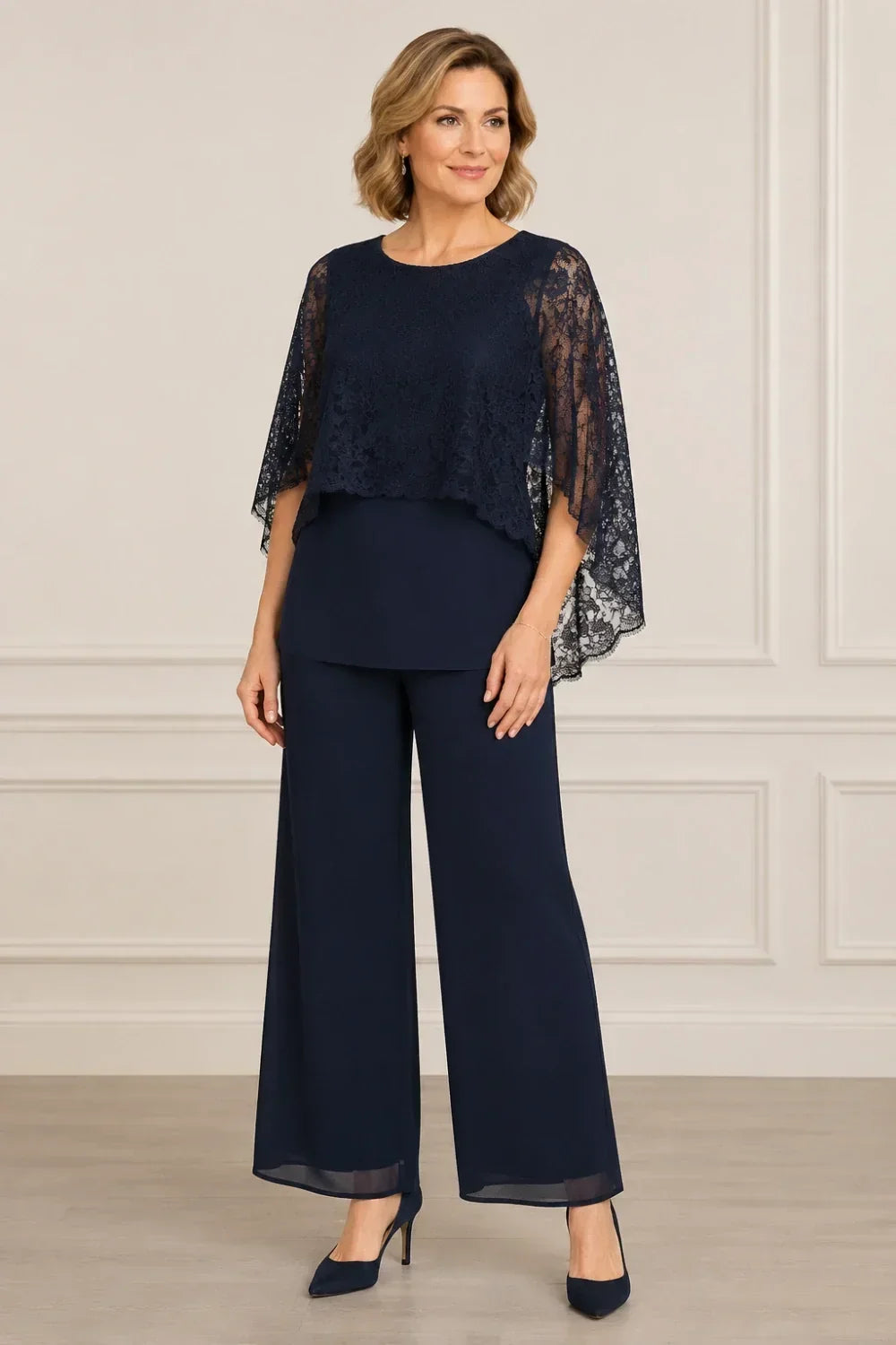 Pizzetta | Lace Cape Pants Set