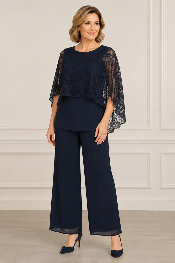 Pizzetta | Lace Cape Pants Set