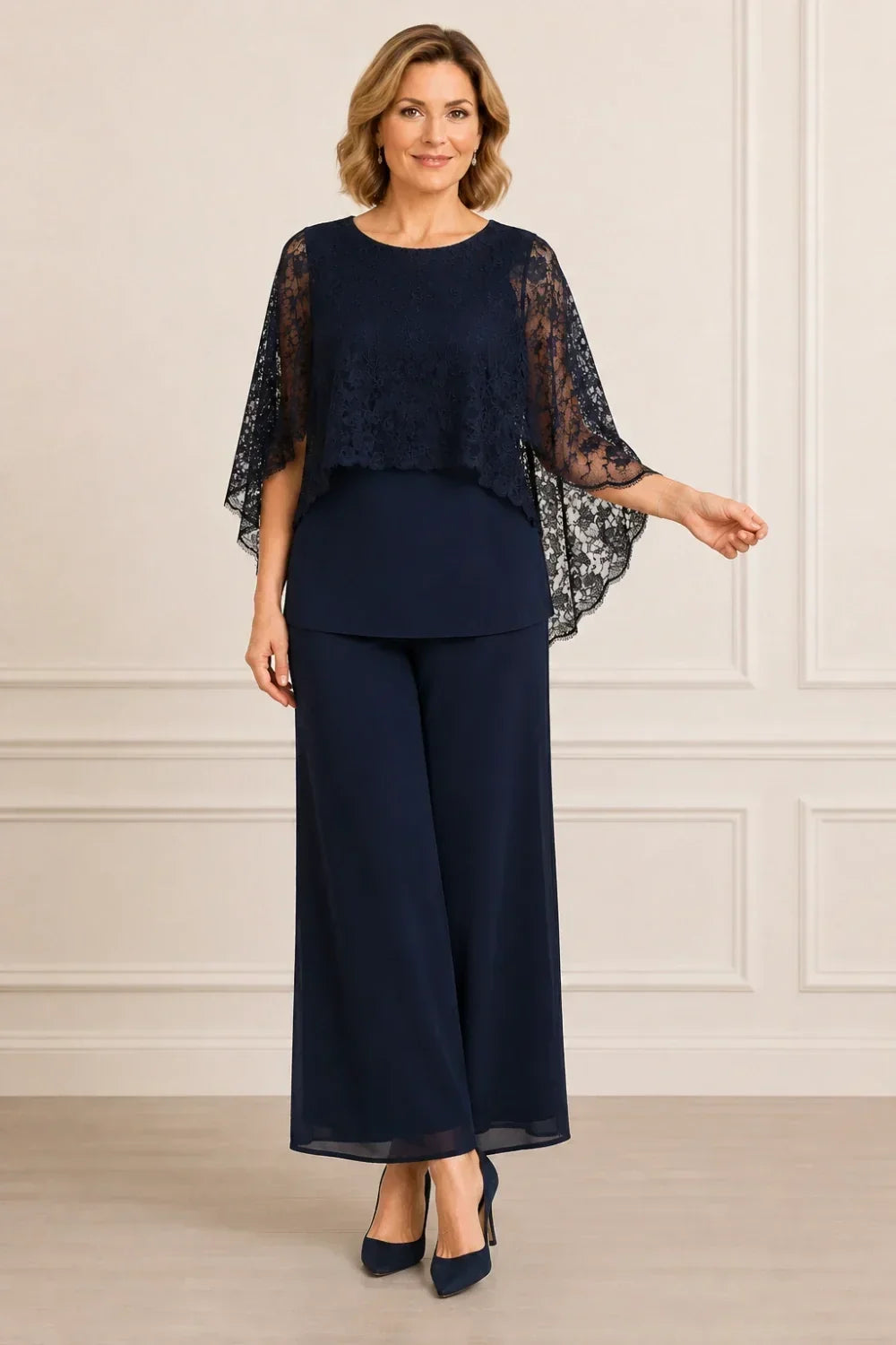 Pizzetta | Lace Cape Pants Set
