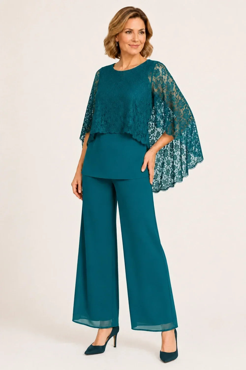 Pizzetta | Lace Cape Pants Set