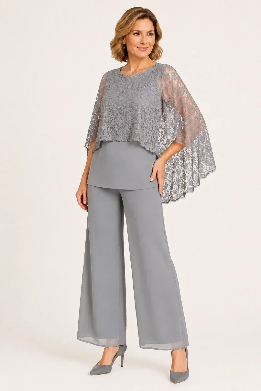Pizzetta | Lace Cape Pants Set
