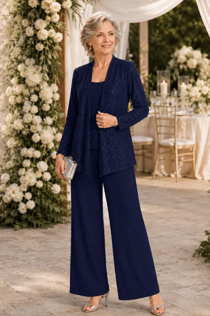 Ricamina | Embroidered Three-Piece Pants Set