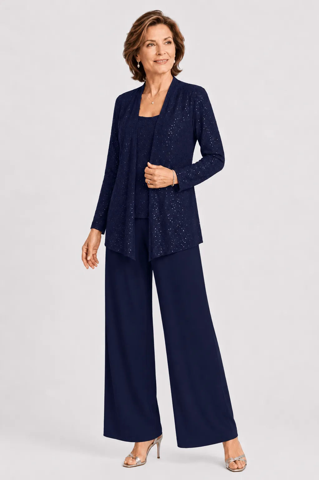 Ricamina | Embroidered Three-Piece Pants Set