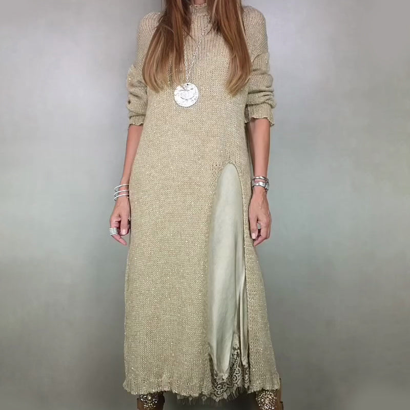 Loravinne | Two-Piece Sweater and Slip Dress Set