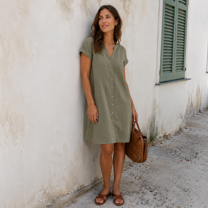 Tess Elegant Shirt Dress